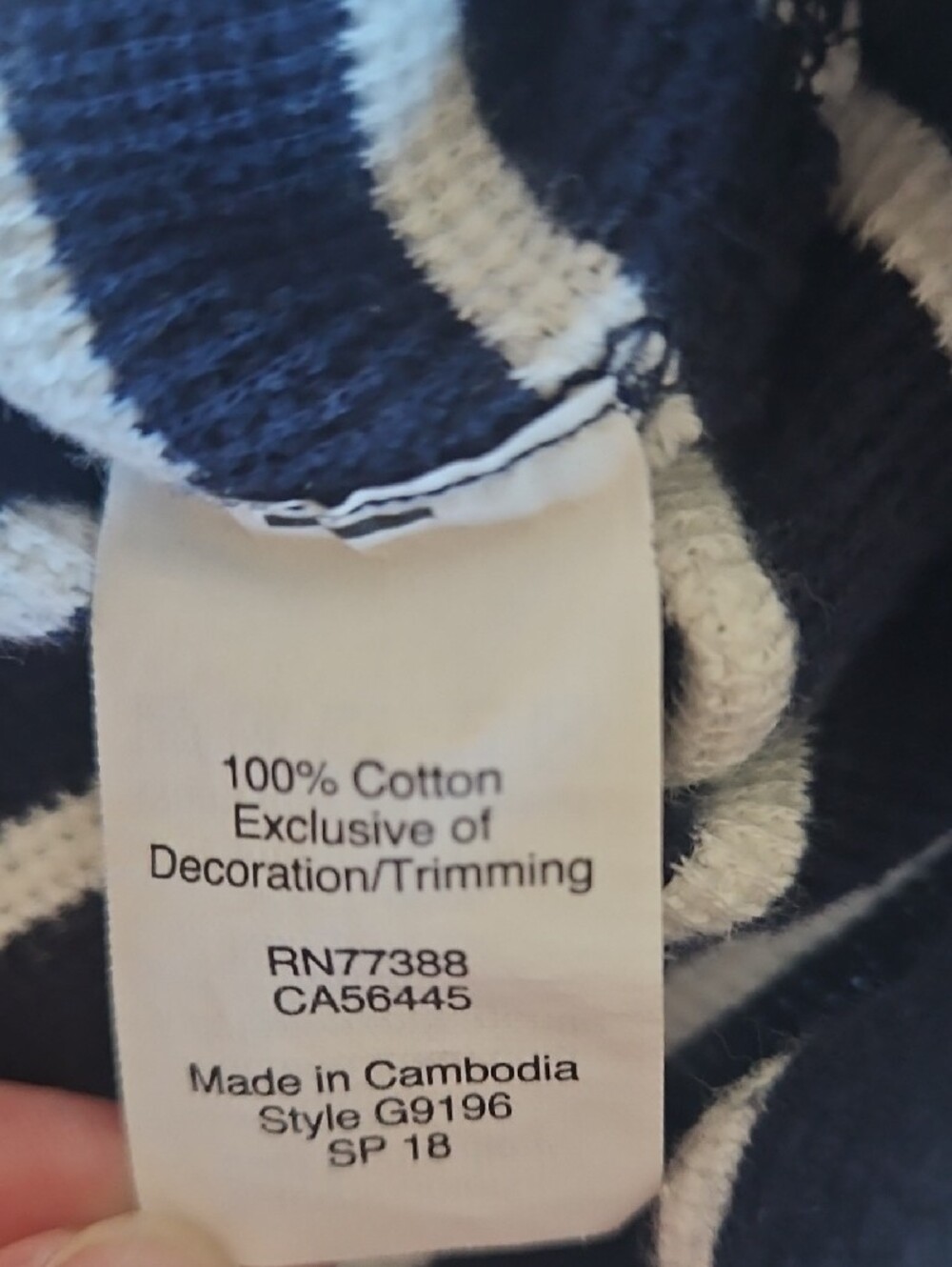 J. Crew Navy and White Striped Top - Picture 6 of 11
